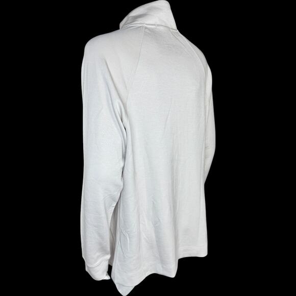 Cuddl Duds Smooth Knit Jersey Full Zip Jacket Pumice Stone Medium NWOT Mock Neck - Picture 6 of 14